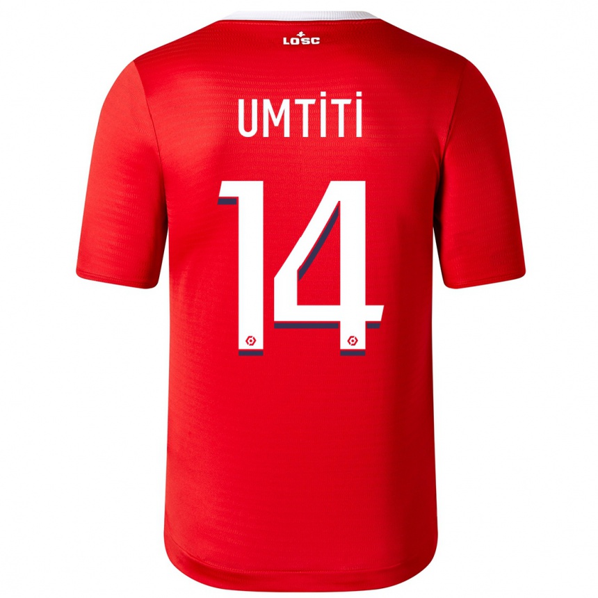 Niño Fútbol Camiseta Samuel Umtiti #14 Rojo 1ª Equipación 2023/24