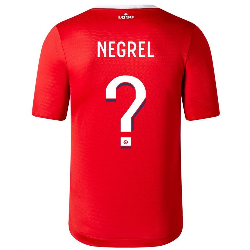 Niño Fútbol Camiseta Tom Negrel #0 Rojo 1ª Equipación 2023/24