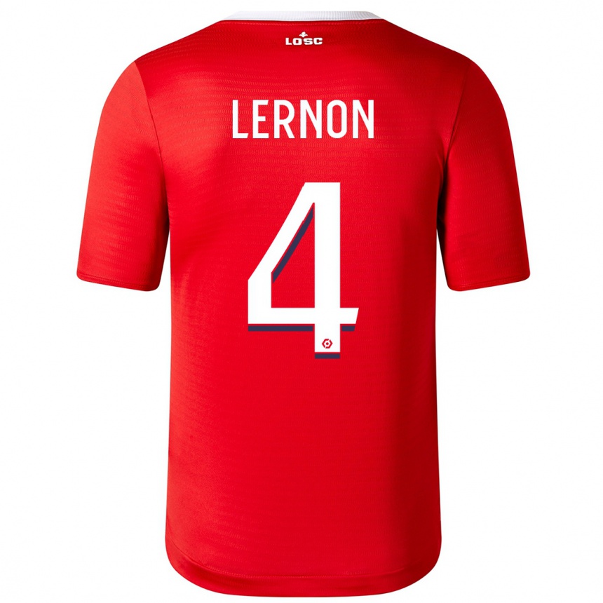 Niño Fútbol Camiseta Jessica Lernon #4 Rojo 1ª Equipación 2023/24