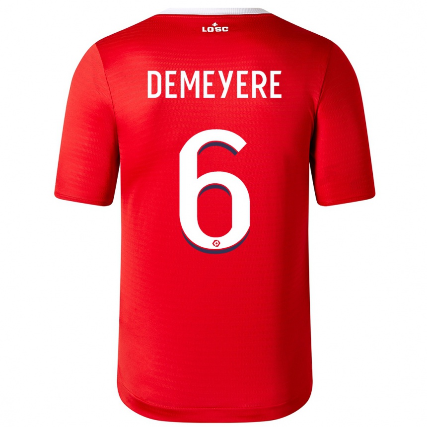 Niño Fútbol Camiseta Silke Demeyere #6 Rojo 1ª Equipación 2023/24