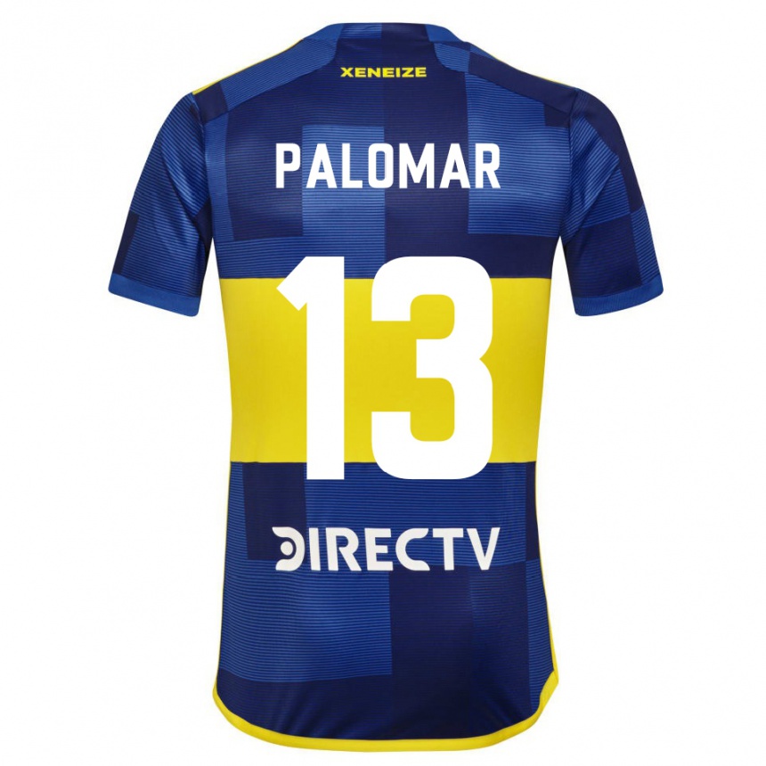 Niño Fútbol Camiseta Estefania Palomar #13 Azul Oscuro Amarillo 1ª Equipación 2023/24