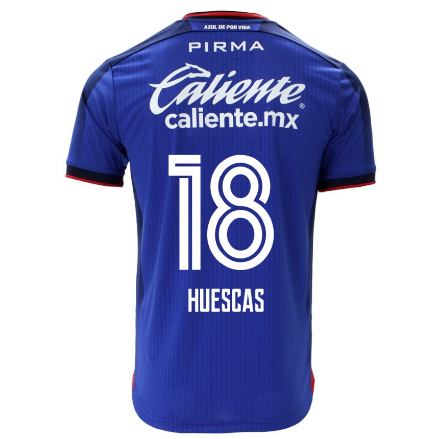 Niño Fútbol Camiseta Rodrigo Huescas #18 Azul 1ª Equipación 2023/24