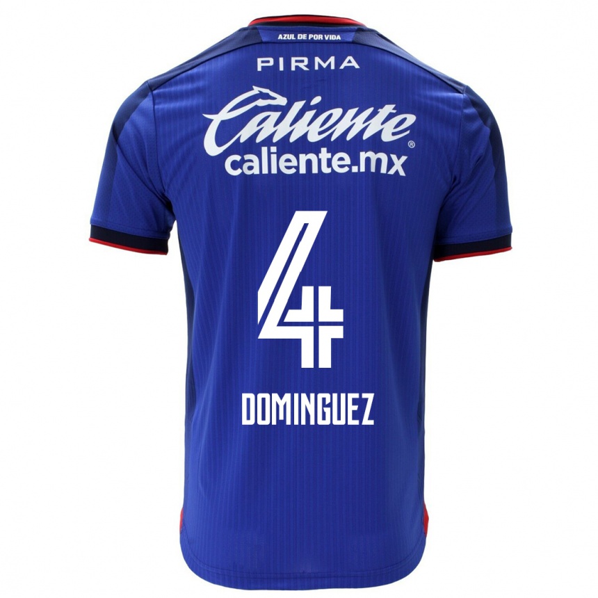 Niño Fútbol Camiseta Julio Cesar Dominguez #4 Azul 1ª Equipación 2023/24