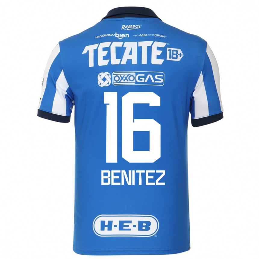 Niño Fútbol Camiseta Xanic Benitez #16 Azul Blanco 1ª Equipación 2023/24