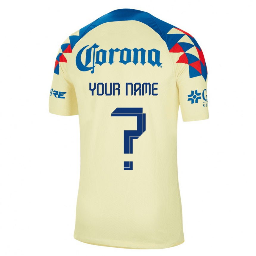 Niño Fútbol Camiseta Su Nombre #0 Amarillo 1ª Equipación 2023/24