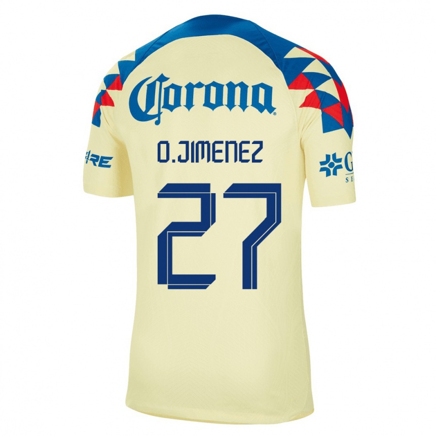 Niño Fútbol Camiseta Óscar Jiménez #27 Amarillo 1ª Equipación 2023/24