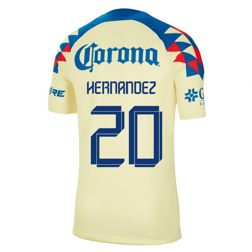 Niño Fútbol Camiseta Nicki Hernandez #20 Amarillo 1ª Equipación 2023/24