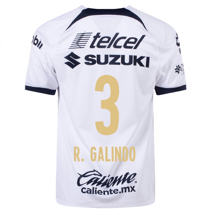 Niño Fútbol Camiseta José Galindo #3 Blanco 1ª Equipación 2023/24