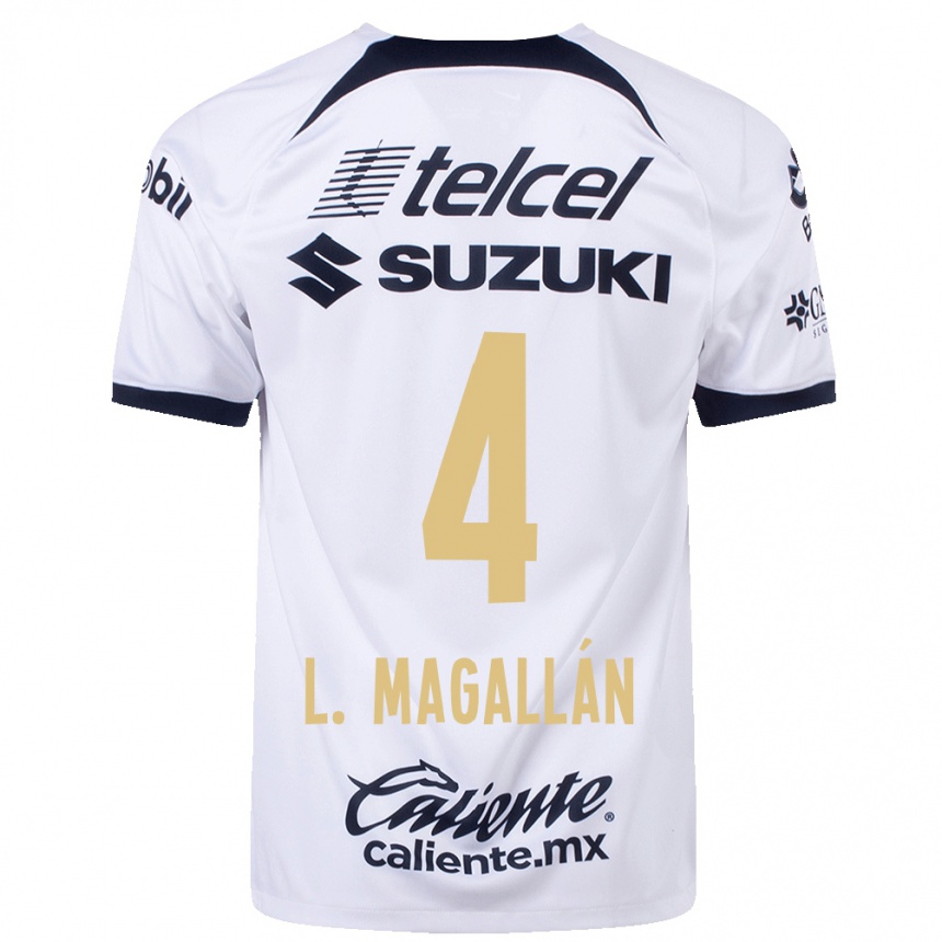 Niño Fútbol Camiseta Lisandro Magallan #4 Blanco 1ª Equipación 2023/24