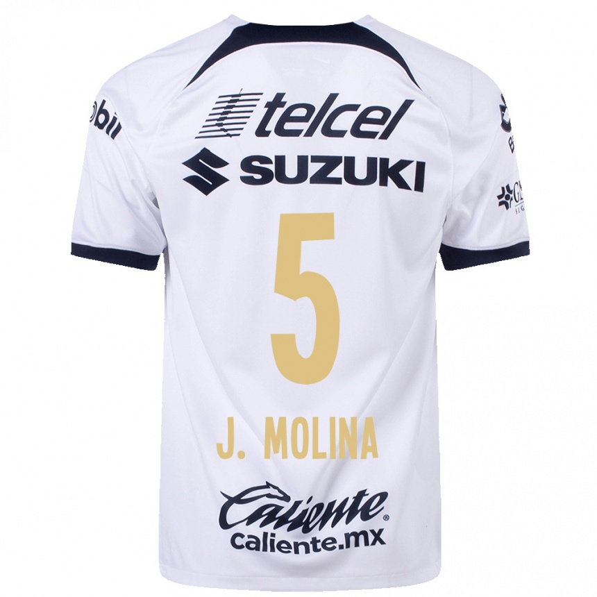 Niño Fútbol Camiseta Jesús Molina #5 Blanco 1ª Equipación 2023/24