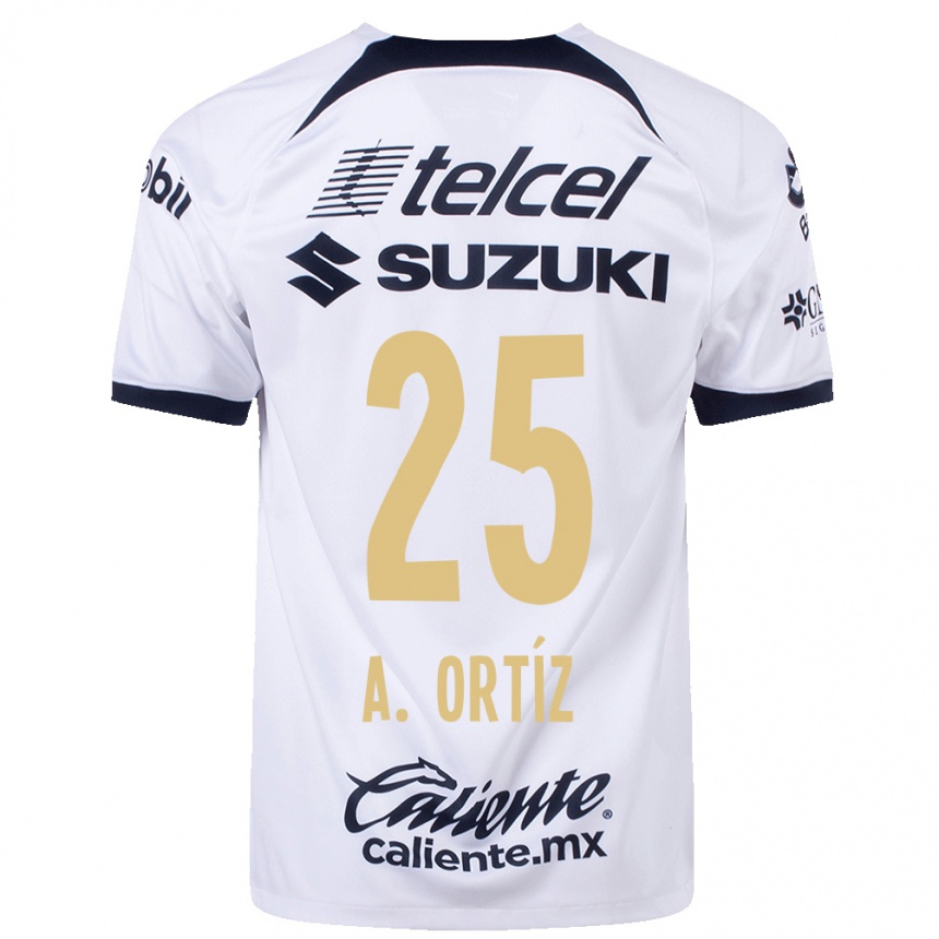 Niño Fútbol Camiseta Arturo Ortiz #25 Blanco 1ª Equipación 2023/24