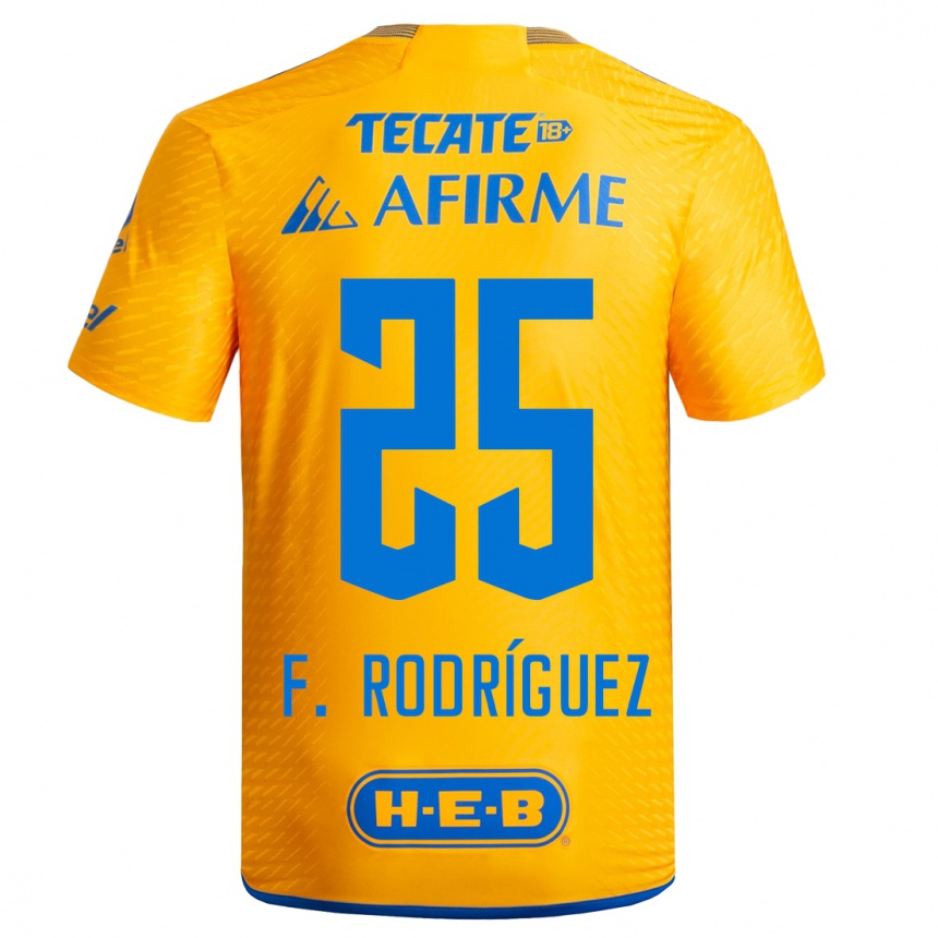 Niño Fútbol Camiseta Felipe Rodríguez #25 Amarillo 1ª Equipación 2023/24