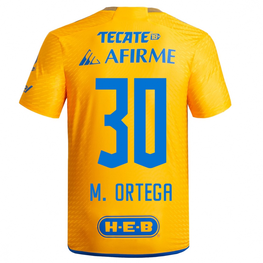 Niño Fútbol Camiseta Miguel Ortega #30 Amarillo 1ª Equipación 2023/24