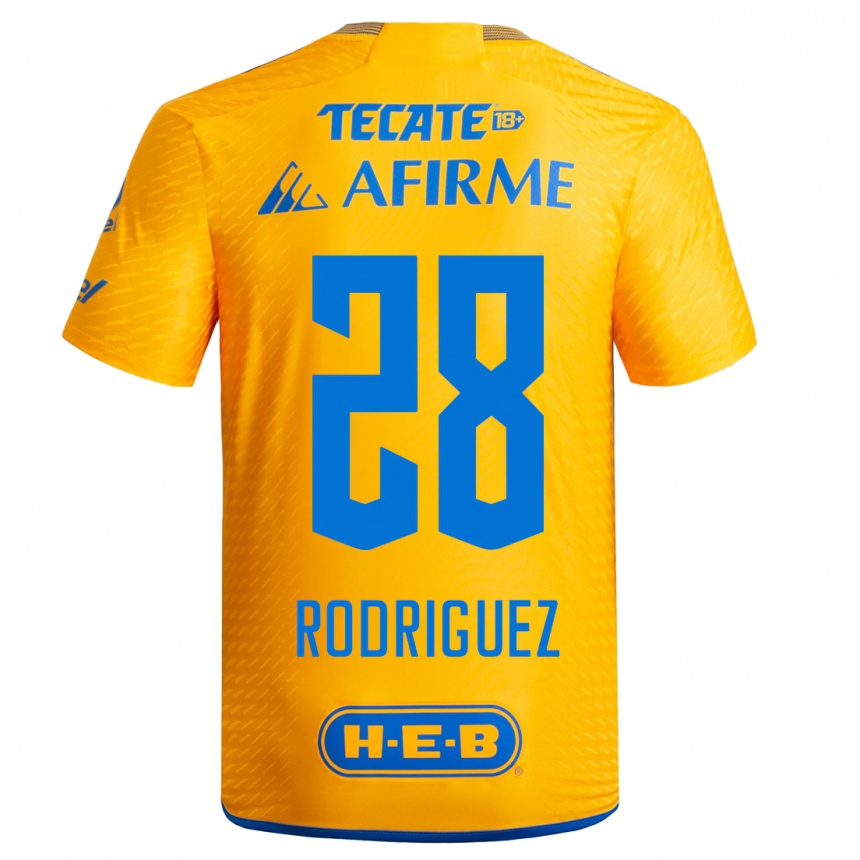 Niño Fútbol Camiseta Luis Rodriguez #28 Amarillo 1ª Equipación 2023/24