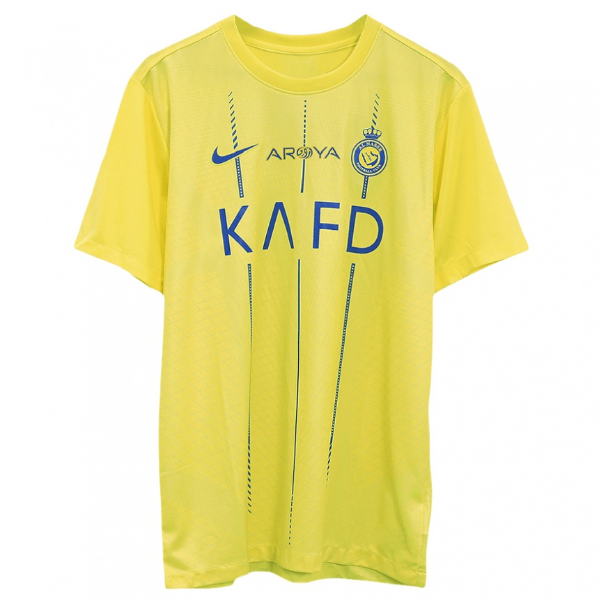 Niño Fútbol Camiseta Khalid Al-Ghannam #11 Amarillo 1ª Equipación 2023/24