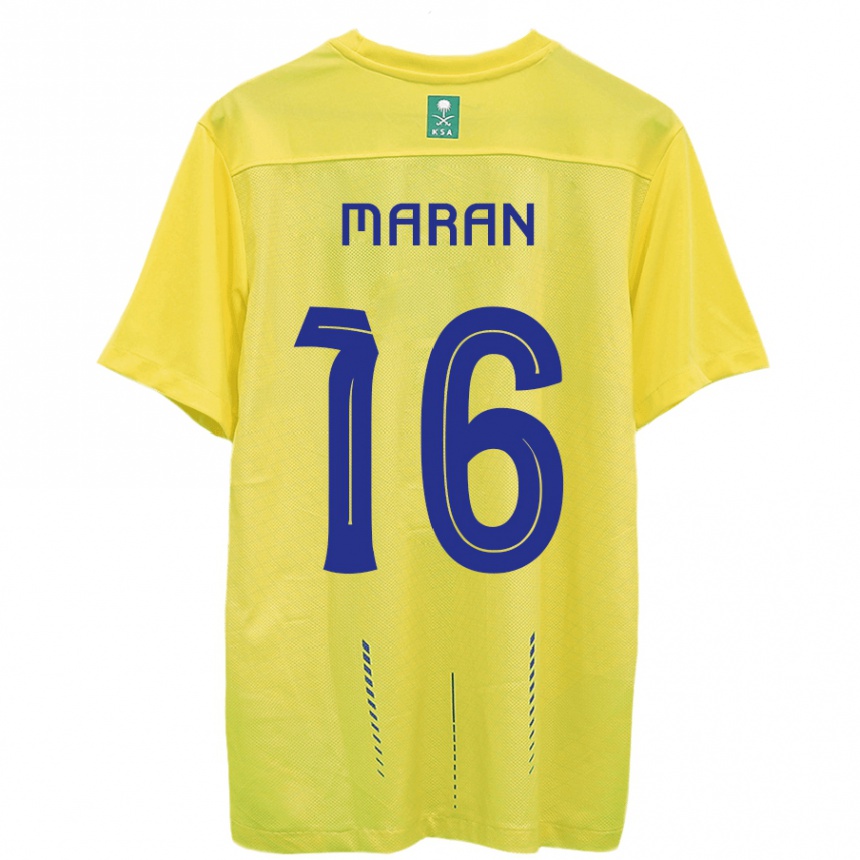 Niño Fútbol Camiseta Mohammed Maran #16 Amarillo 1ª Equipación 2023/24