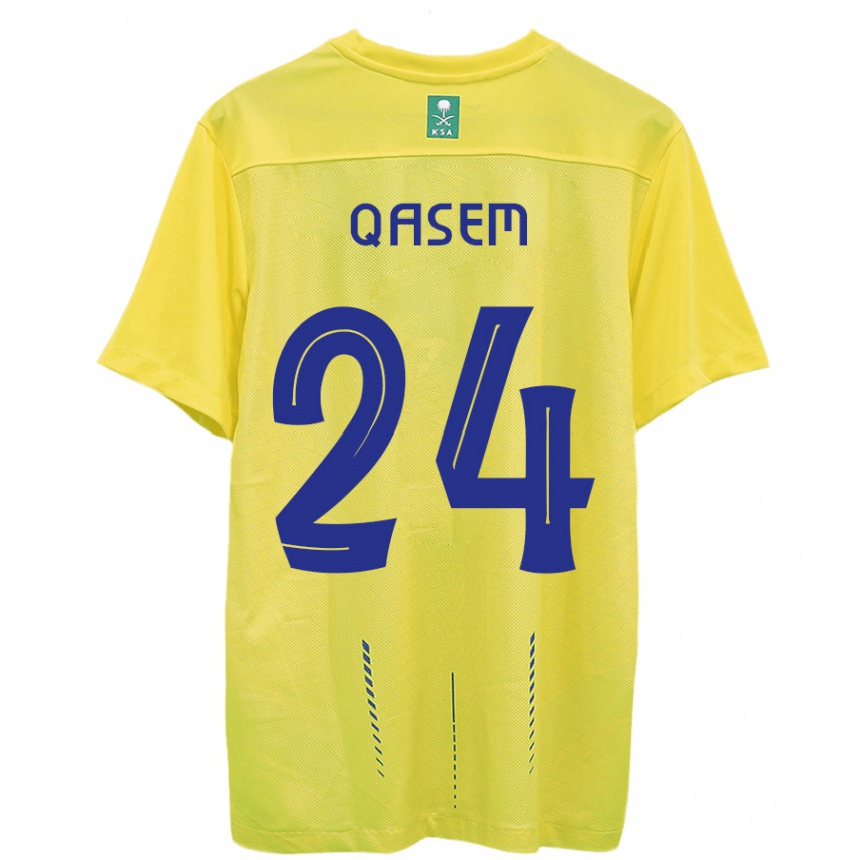 Niño Fútbol Camiseta Mohammed Qasem #24 Amarillo 1ª Equipación 2023/24