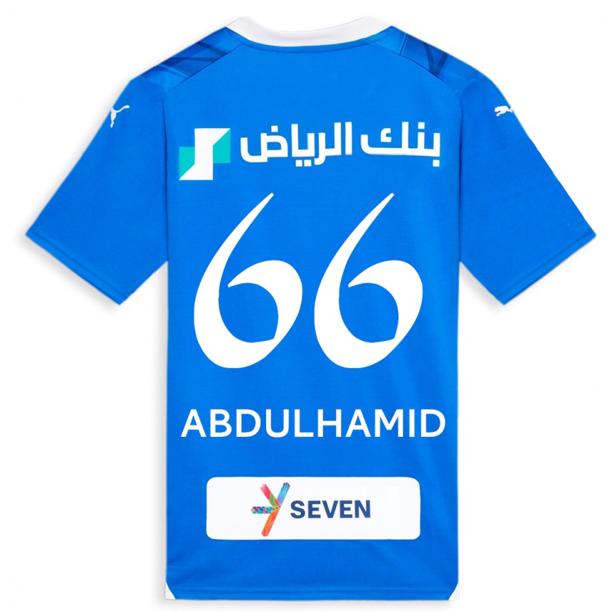 Niño Fútbol Camiseta Saud Abdulhamid #66 Azul 1ª Equipación 2023/24