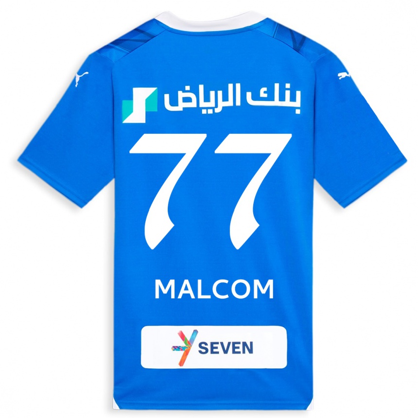 Niño Fútbol Camiseta Malcom #77 Azul 1ª Equipación 2023/24