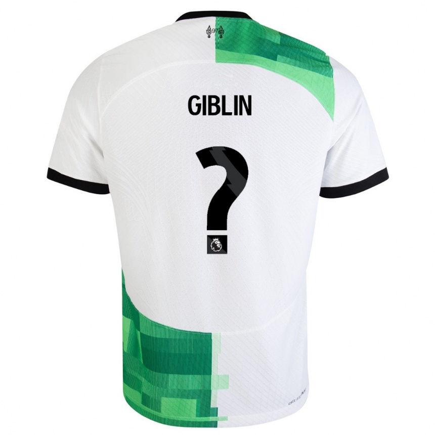 Niño Fútbol Camiseta Nathan Giblin #0 Blanco Verde 2ª Equipación 2023/24