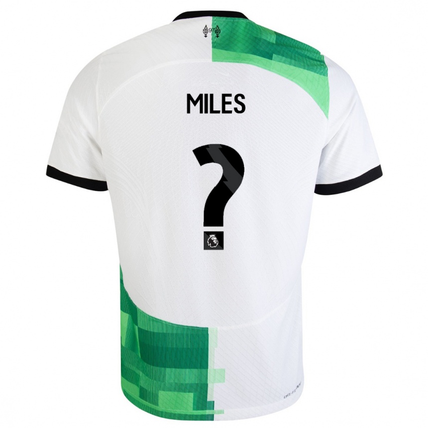 Niño Fútbol Camiseta Terence Miles #0 Blanco Verde 2ª Equipación 2023/24