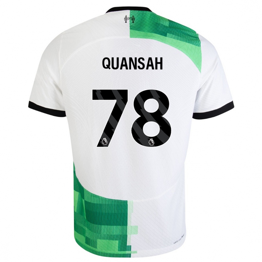 Niño Fútbol Camiseta Jarell Quansah #78 Blanco Verde 2ª Equipación 2023/24