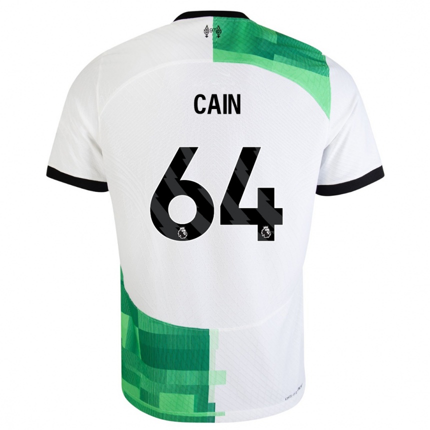 Niño Fútbol Camiseta Jake Cain #64 Blanco Verde 2ª Equipación 2023/24