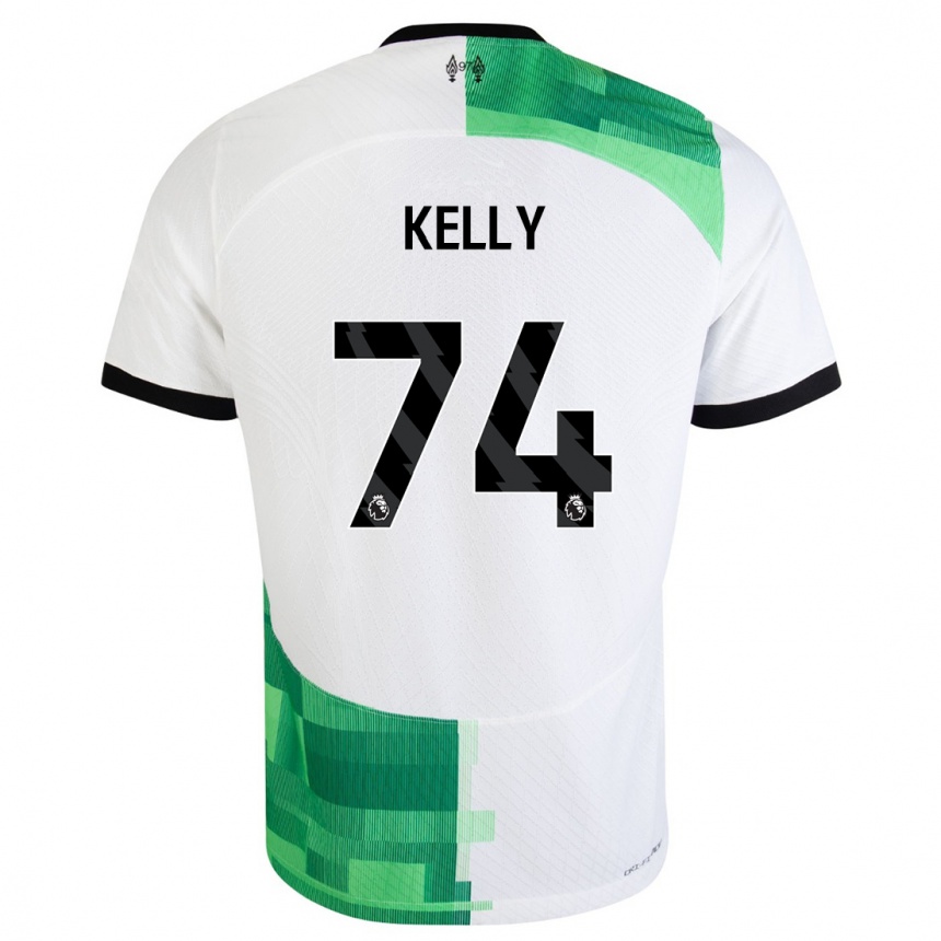 Niño Fútbol Camiseta Oscar Kelly #74 Blanco Verde 2ª Equipación 2023/24