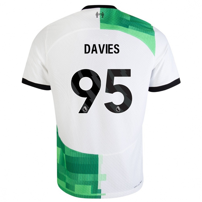 Niño Fútbol Camiseta Harvey Davies #95 Blanco Verde 2ª Equipación 2023/24