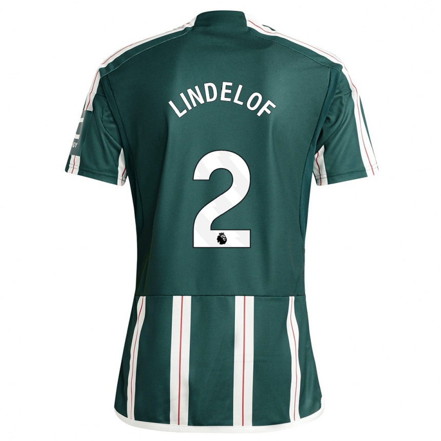 Niño Fútbol Camiseta Victor Lindelof #2 Verde Oscuro 2ª Equipación 2023/24