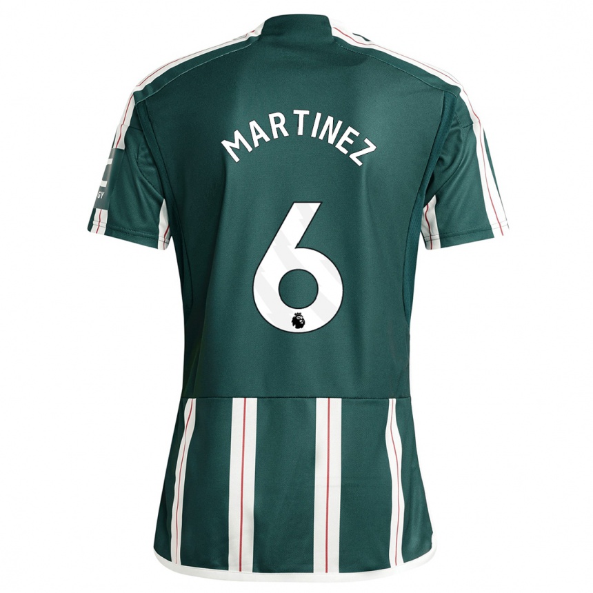 Niño Fútbol Camiseta Lisandro Martínez #6 Verde Oscuro 2ª Equipación 2023/24