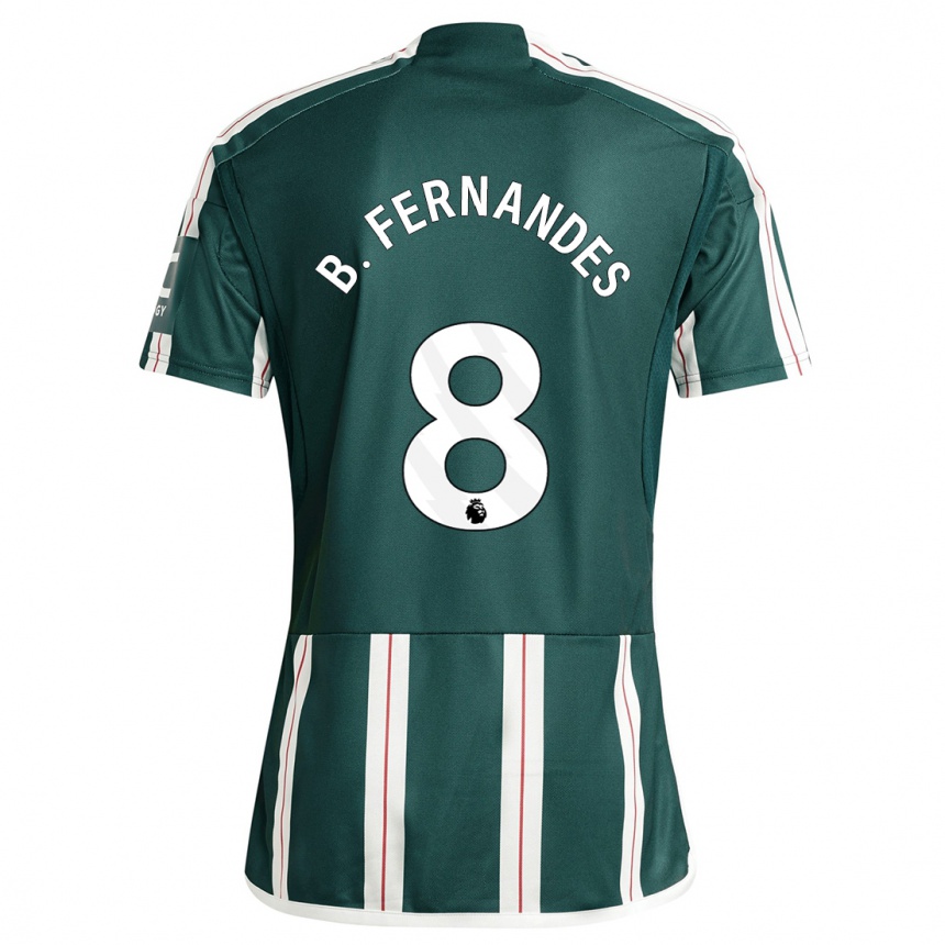 Niño Fútbol Camiseta Bruno Fernandes #8 Verde Oscuro 2ª Equipación 2023/24