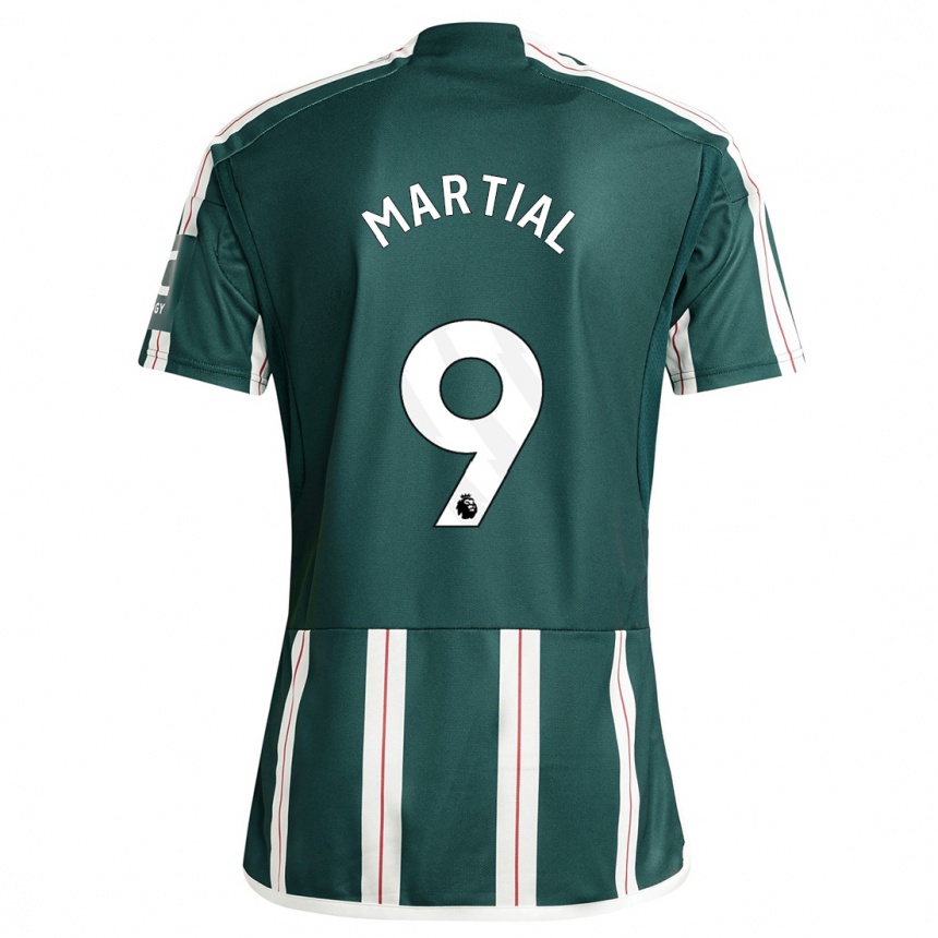 Niño Fútbol Camiseta Anthony Martial #9 Verde Oscuro 2ª Equipación 2023/24