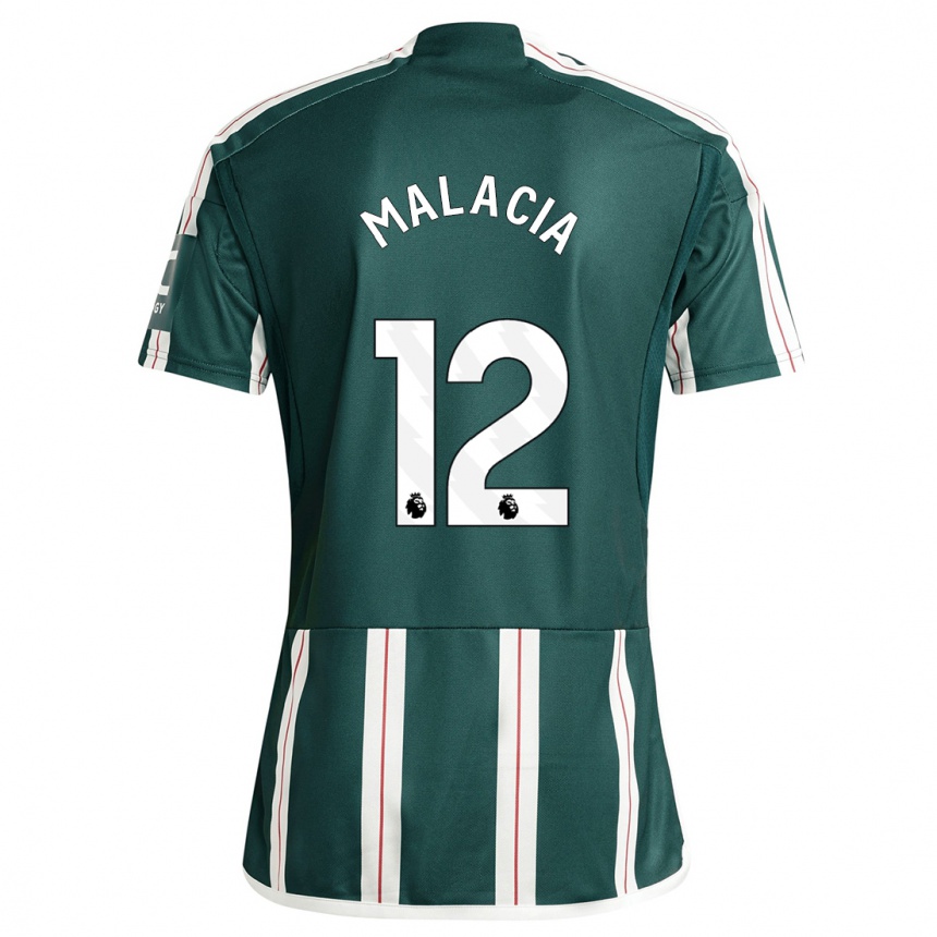 Niño Fútbol Camiseta Tyrell Malacia #12 Verde Oscuro 2ª Equipación 2023/24