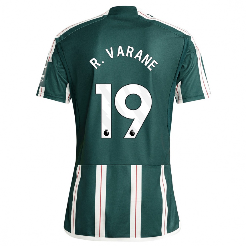 Niño Fútbol Camiseta Raphael Varane #19 Verde Oscuro 2ª Equipación 2023/24