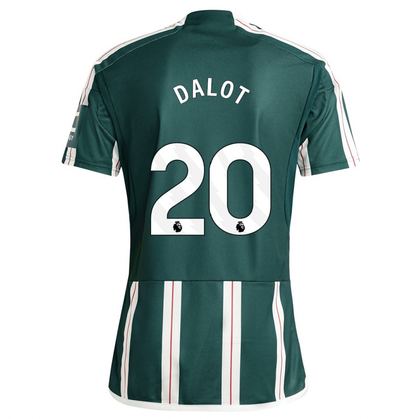 Niño Fútbol Camiseta Diogo Dalot #20 Verde Oscuro 2ª Equipación 2023/24