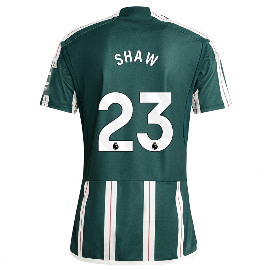 Niño Fútbol Camiseta Luke Shaw #23 Verde Oscuro 2ª Equipación 2023/24