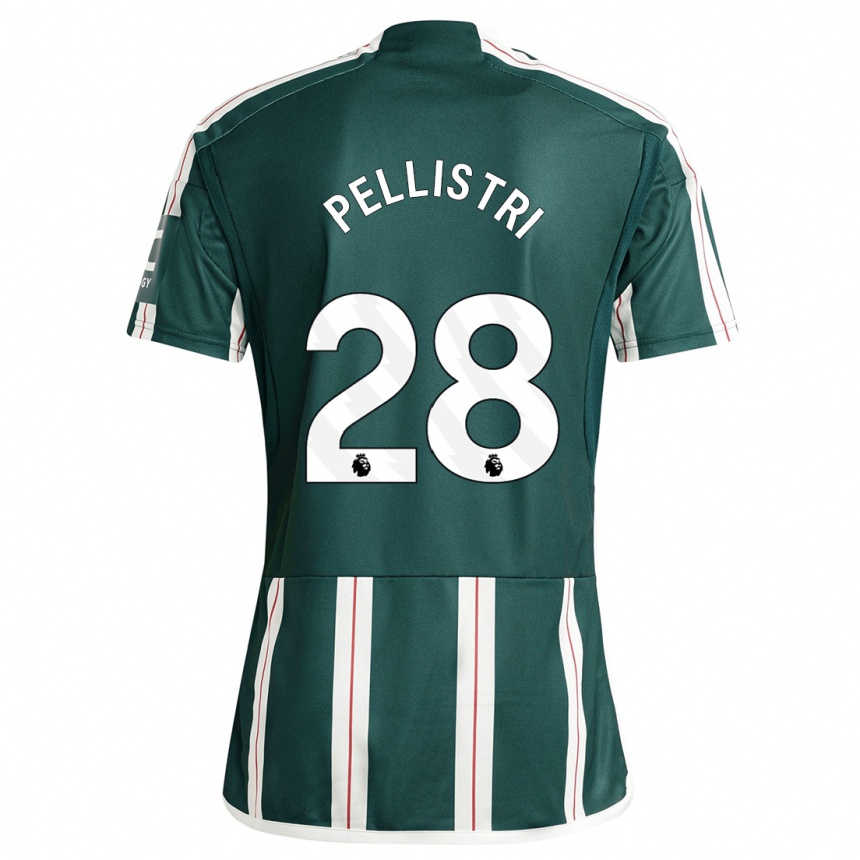 Niño Fútbol Camiseta Facundo Pellistri #28 Verde Oscuro 2ª Equipación 2023/24