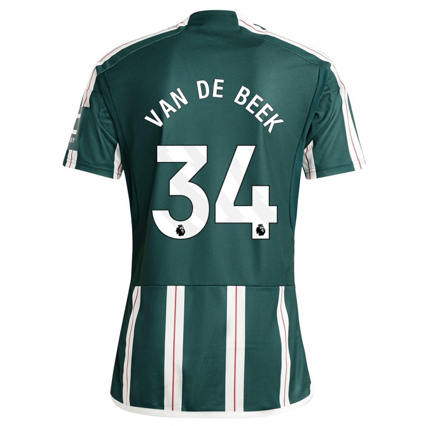 Niño Fútbol Camiseta Donny Van De Beek #34 Verde Oscuro 2ª Equipación 2023/24