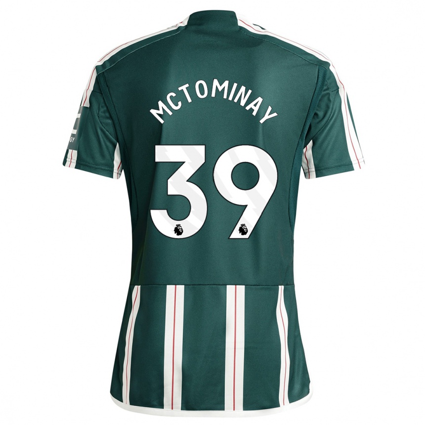 Niño Fútbol Camiseta Scott Mctominay #39 Verde Oscuro 2ª Equipación 2023/24