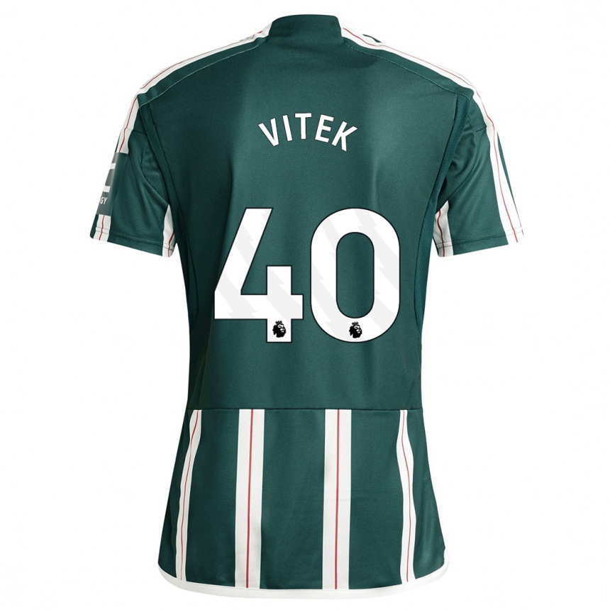 Niño Fútbol Camiseta Radek Vitek #40 Verde Oscuro 2ª Equipación 2023/24