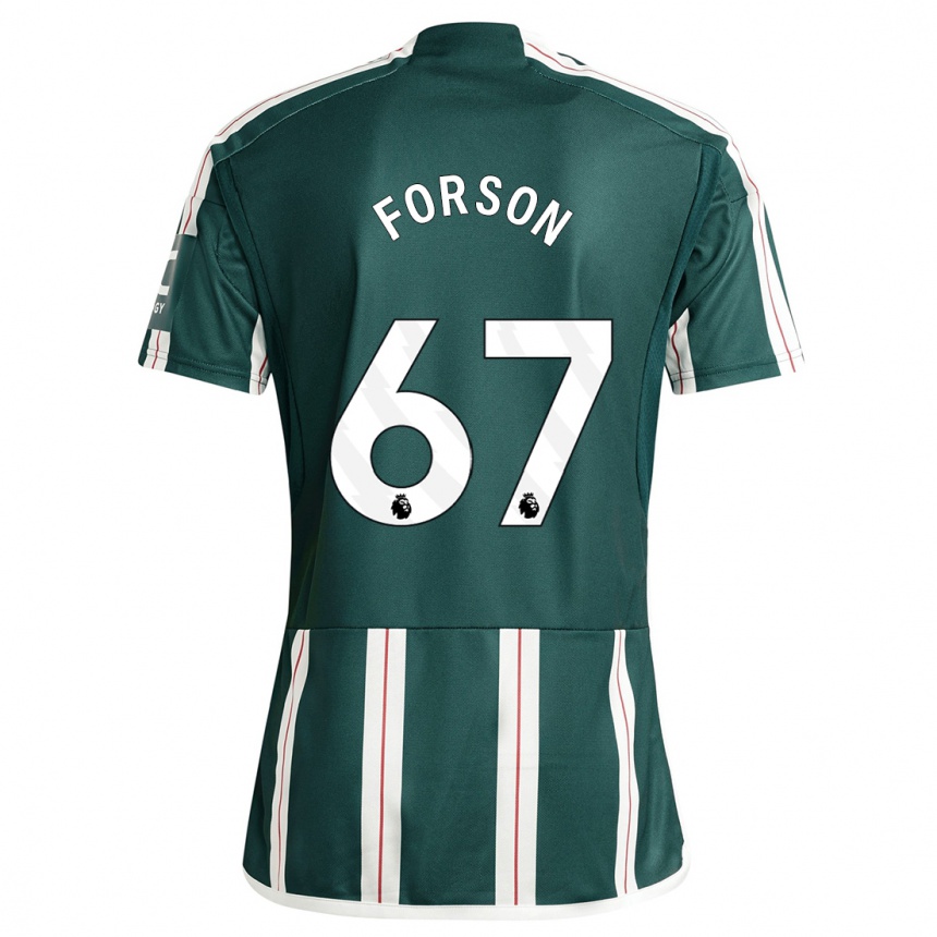 Niño Fútbol Camiseta Omari Forson #67 Verde Oscuro 2ª Equipación 2023/24