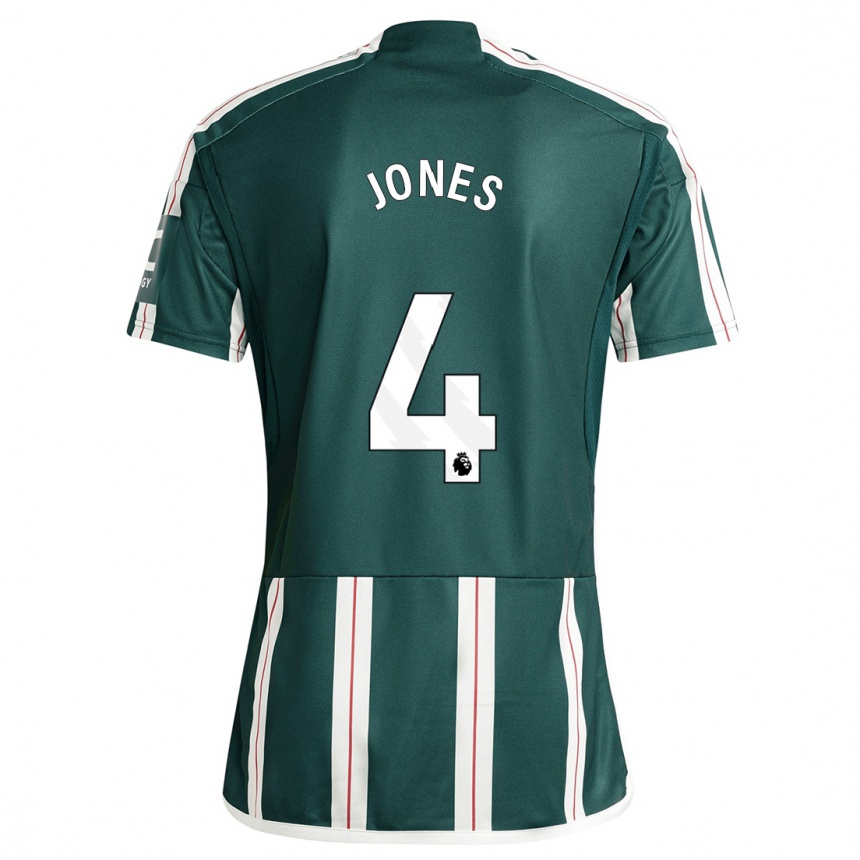 Niño Fútbol Camiseta Phil Jones #4 Verde Oscuro 2ª Equipación 2023/24