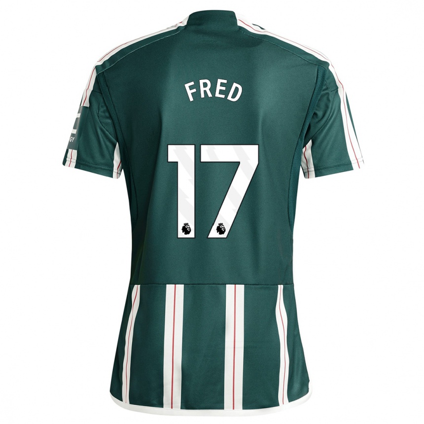 Niño Fútbol Camiseta Fred #17 Verde Oscuro 2ª Equipación 2023/24