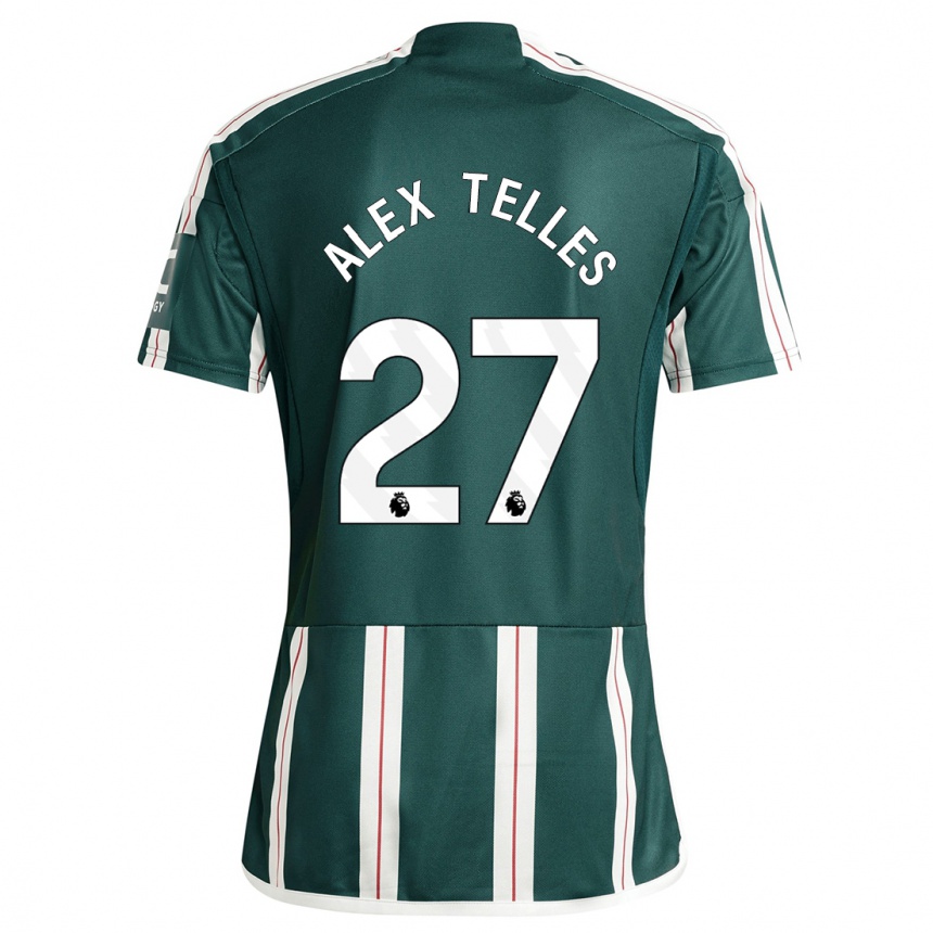 Niño Fútbol Camiseta Alex Nicolao Telles #27 Verde Oscuro 2ª Equipación 2023/24