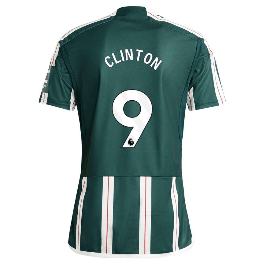 Niño Fútbol Camiseta Grace Clinton #9 Verde Oscuro 2ª Equipación 2023/24