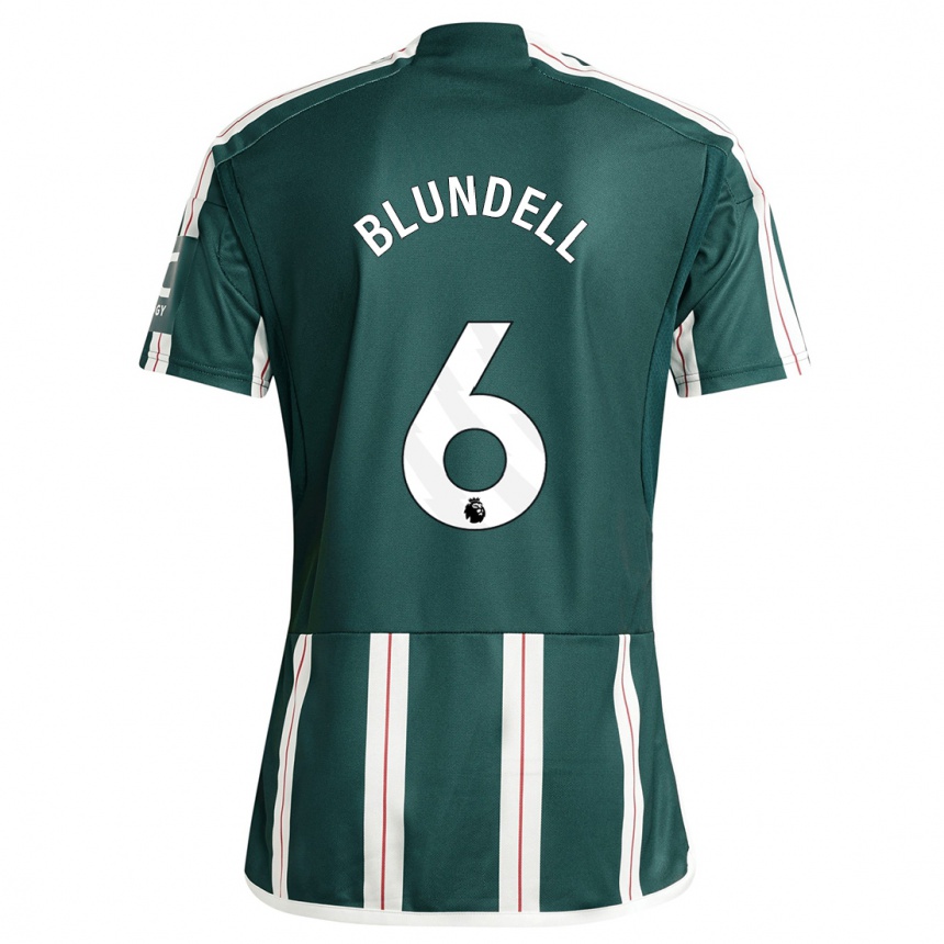 Niño Fútbol Camiseta Hannah Blundell #6 Verde Oscuro 2ª Equipación 2023/24