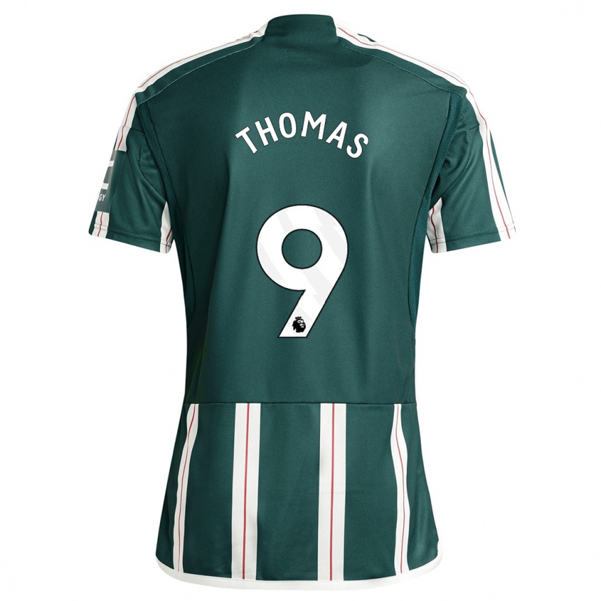 Niño Fútbol Camiseta Martha Thomas #9 Verde Oscuro 2ª Equipación 2023/24