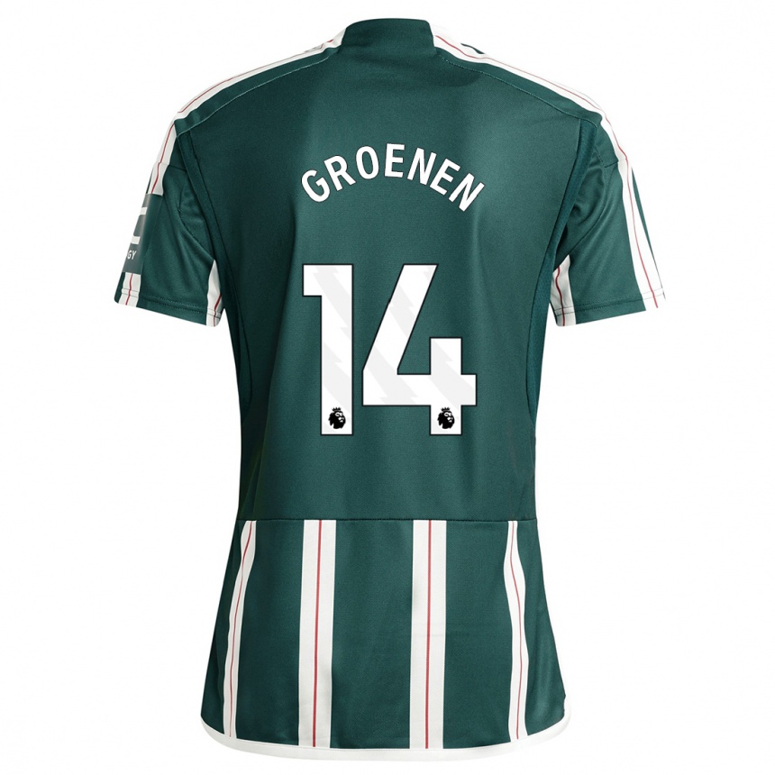 Niño Fútbol Camiseta Jackie Groenen #14 Verde Oscuro 2ª Equipación 2023/24