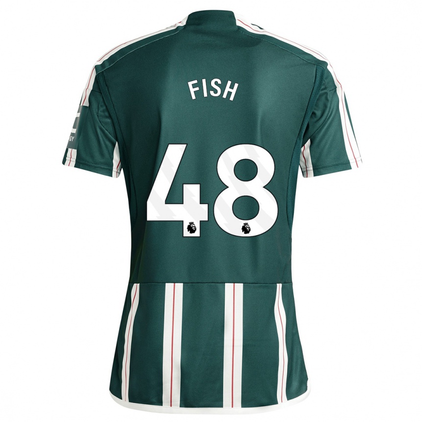 Niño Fútbol Camiseta Will Fish #48 Verde Oscuro 2ª Equipación 2023/24